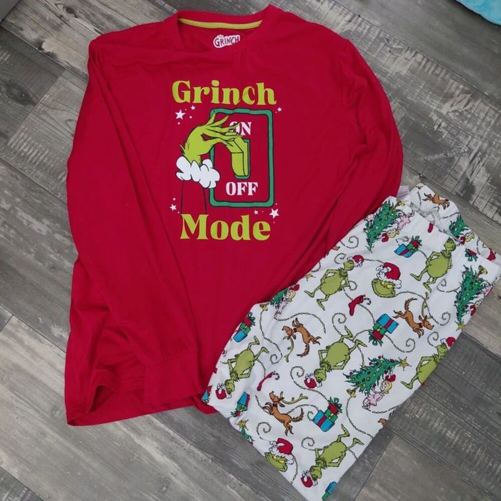 Grinch Mode Pajama Set size Large